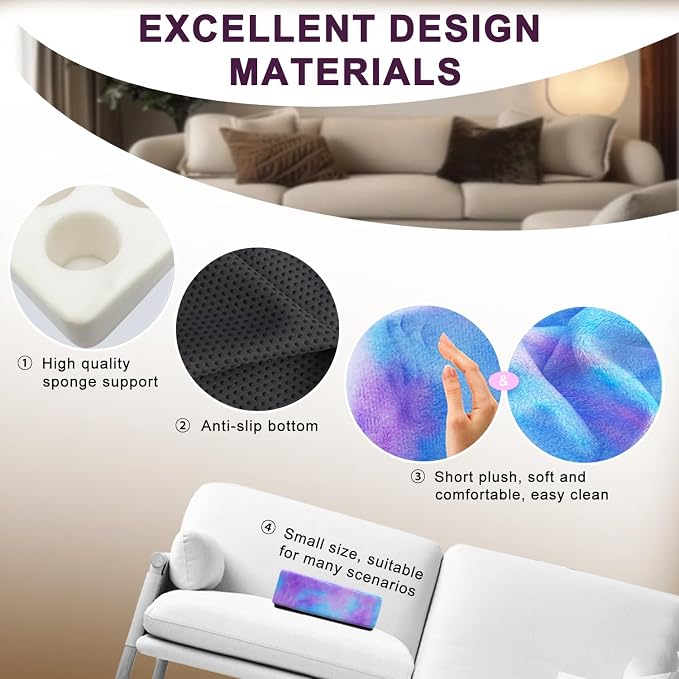 Couch Cup Holder Pillow, 5 Hole Couch Drink Holder! Keep Drinks Hand Side and - Image 7