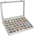 Velvet Jewelry Tray 48 Grid Jewelry Display Tray Organizer Box by Siveit