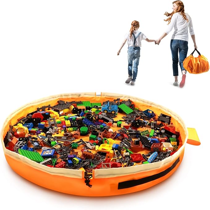 Toy Storage for Lego Play Mat Bag by SUMBABO