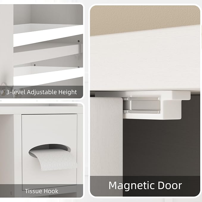 Shintenchi Over The Toilet Storage Cabinet, Bathroom Storage Cabient - Image 7