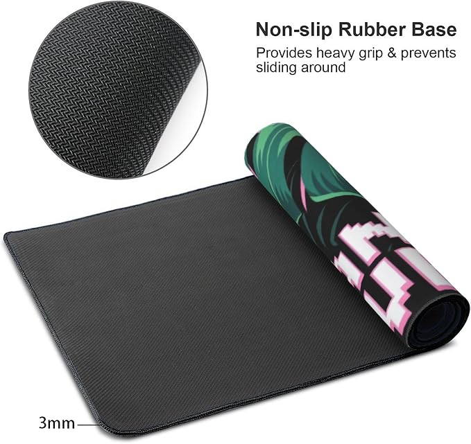 Pixel Plant Power Large Mouse Pad, Cool Gaming Desk Mat, XXL Keyboard Desk Pad - Image 4