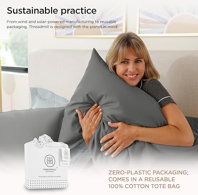 Threadmill California King Sheet Sets |Certified American Supima Cotton Sheets - Image 7