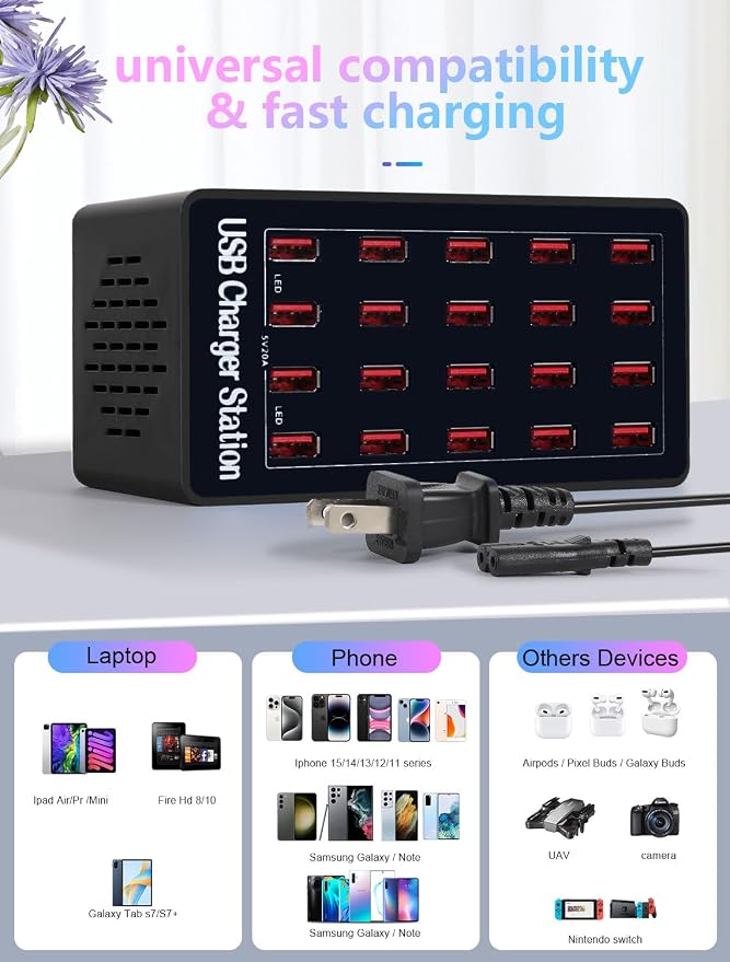 100W 20Port USB Charging Station - Image 4