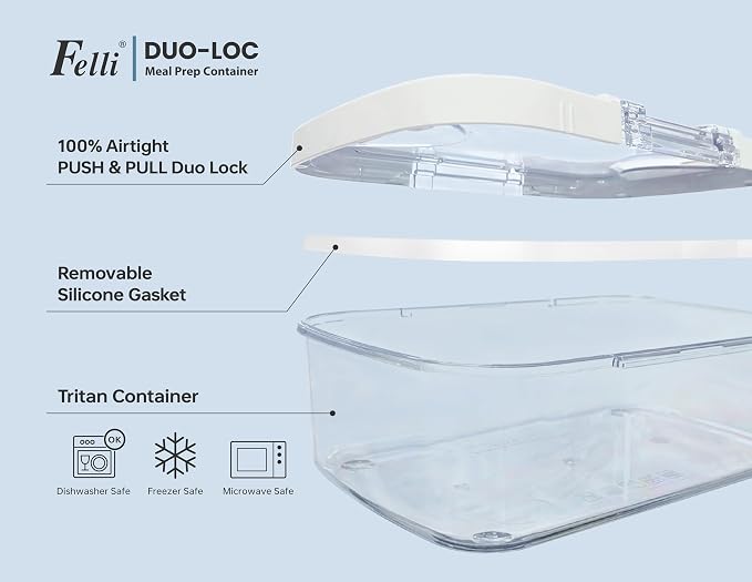 Felli Duo Loc Meal Prep Container - Image 9