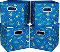 i BKGOO Cloth Storage Bins Set of 4 Thick Fabric Drawers Foldable Cubes Basket by iBKGOO