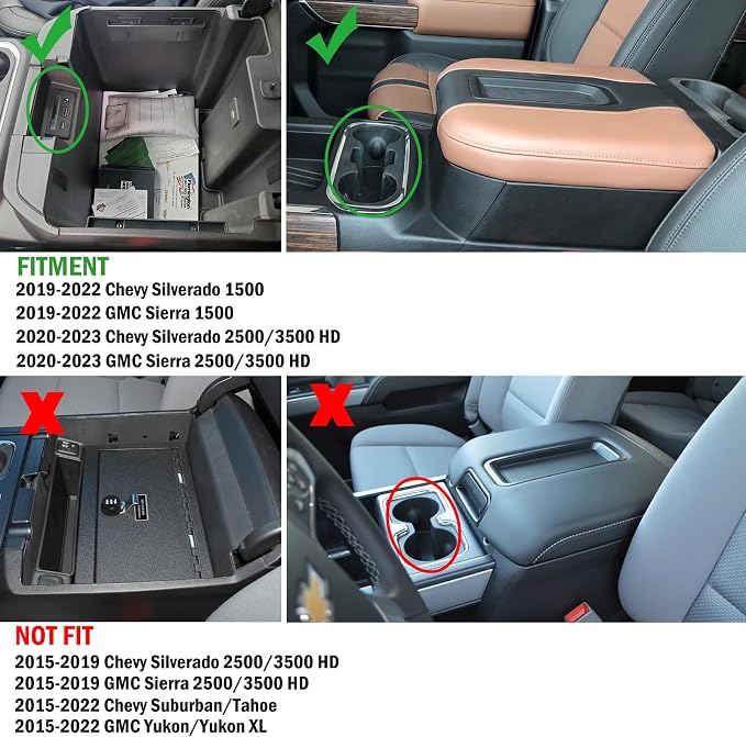 Full Size Center Console Armrest Box Organizer Tray - Image 2