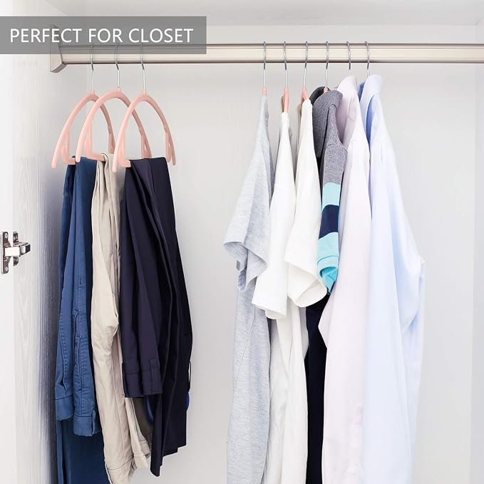 MIZGI Premium Velvet Hangers 50 Pack Heavyduty- Non Slip No Shoulder Bump Suit - Image 7