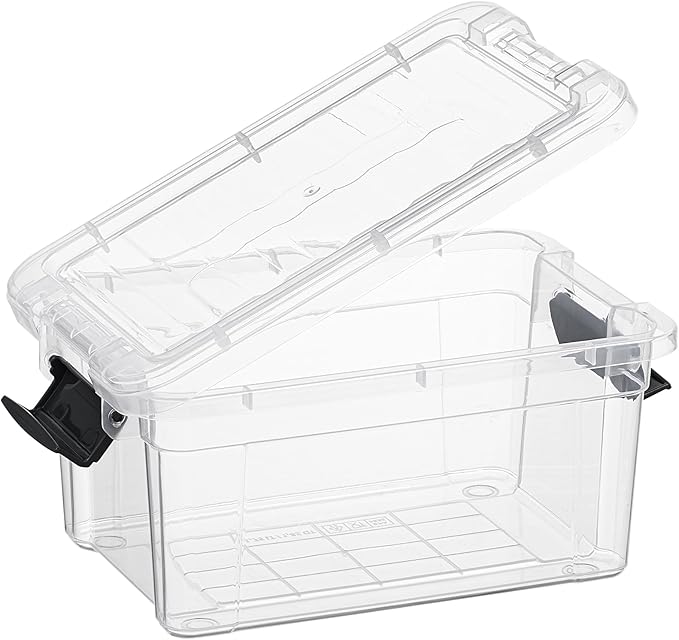 Superio Storage Bins with Lids- 8 Pack, 1.85 Qt Clear Boxes - Image 5
