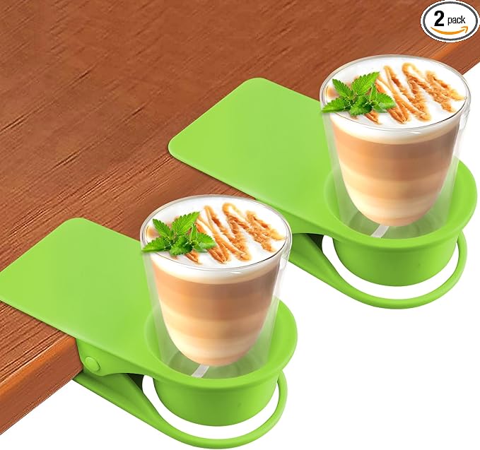 Kalolary 2PCS Table Edge Cup Holder Clips by Kalolary