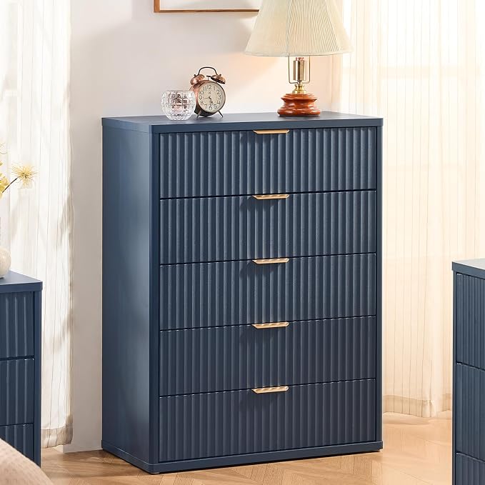 LEYAOYAO Fluted 5 Drawers Dresser - Image 4