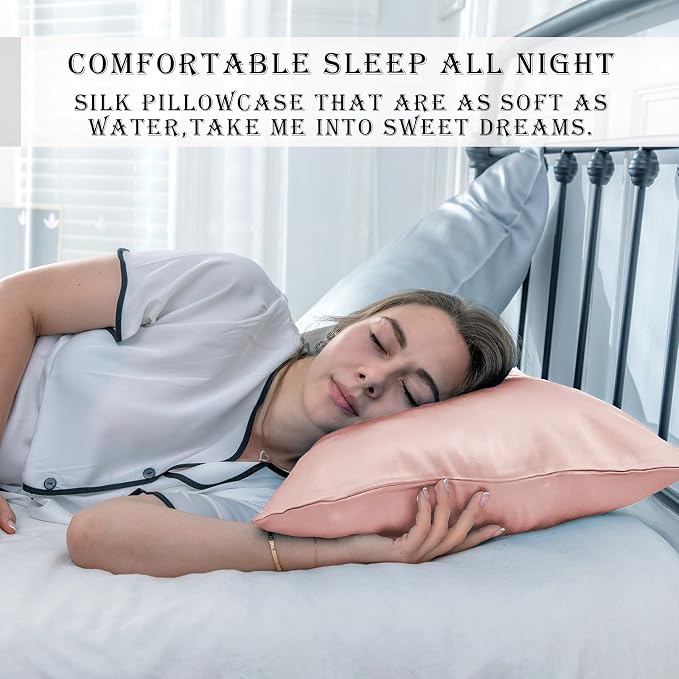 Silk Pillow Cases 2 Pack Soft Breathable and Sliky Queen Size Pillow Cases Set - Image 6