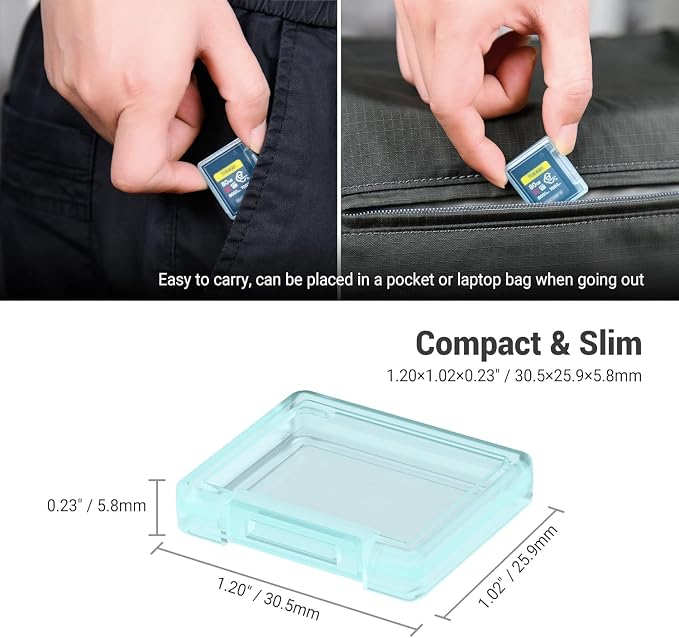 KIWIFOTOS 6 Pack CFexpress Type-A Memory Card Case Translucent - Image 3