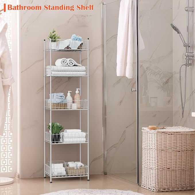 smusei 5 Tier Water Bottle Storage Rack Metal Bottled Water Organizer - Image 7