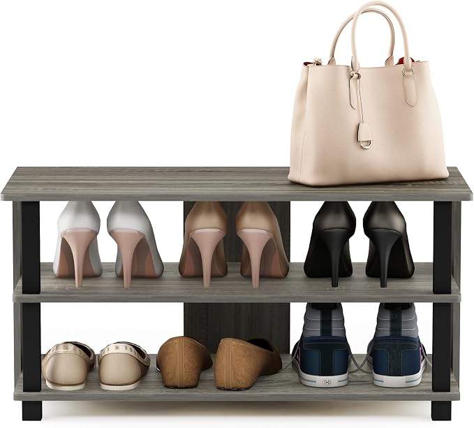 Furinno Turn-N-Tube Shoe Rack, 3-Tier Shoe Organizer, Shoe Storage - Image 4