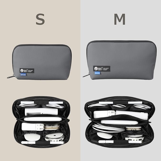 RIGHT AWAY Travel Tech Pouch，Waterproof Cord Case，Electronics Organizer Travel - Image 6
