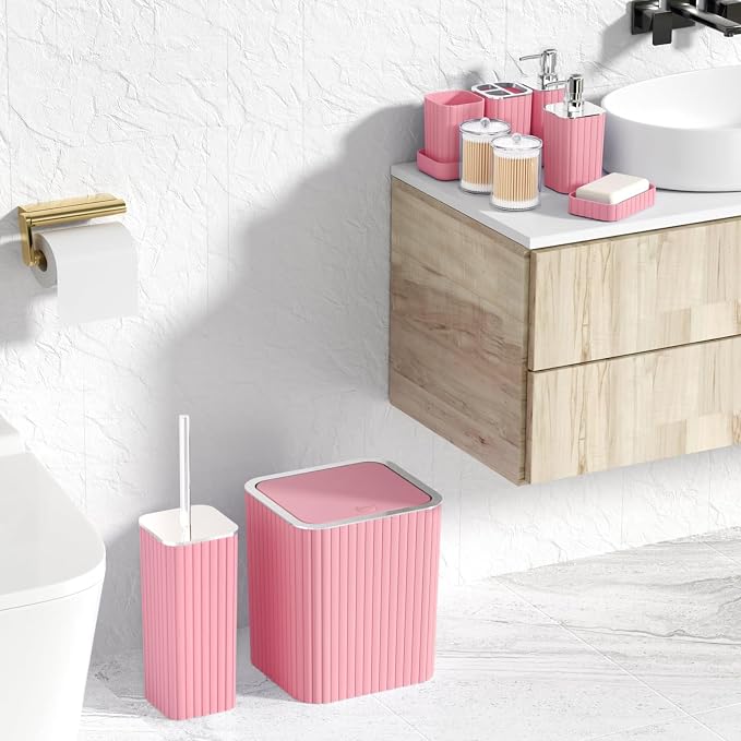 Pink Bathroom Accessories Set - Image 5