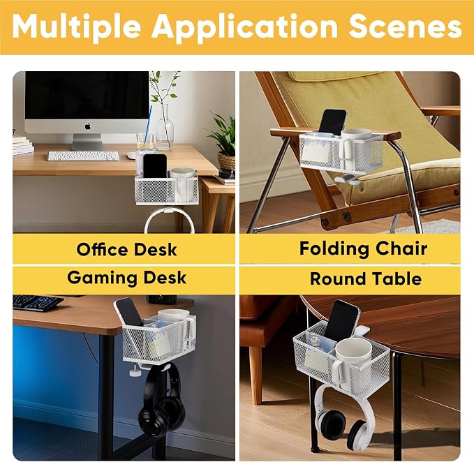 4 in 1 Metal Clip On Cup Holder Attachment - Image 6