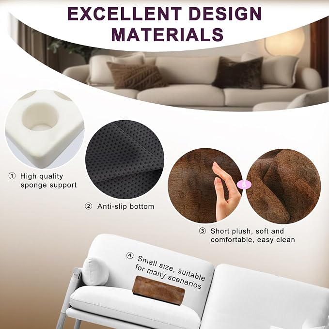 Couch Cup Holder Pillow, 5 Hole Couch Drink Holder! Keep Drinks Hand Side and - Image 7