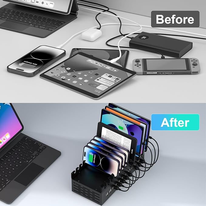 300W USB Charging Station, ALI SEA 22 Port USB Fast Charging Station - Image 6