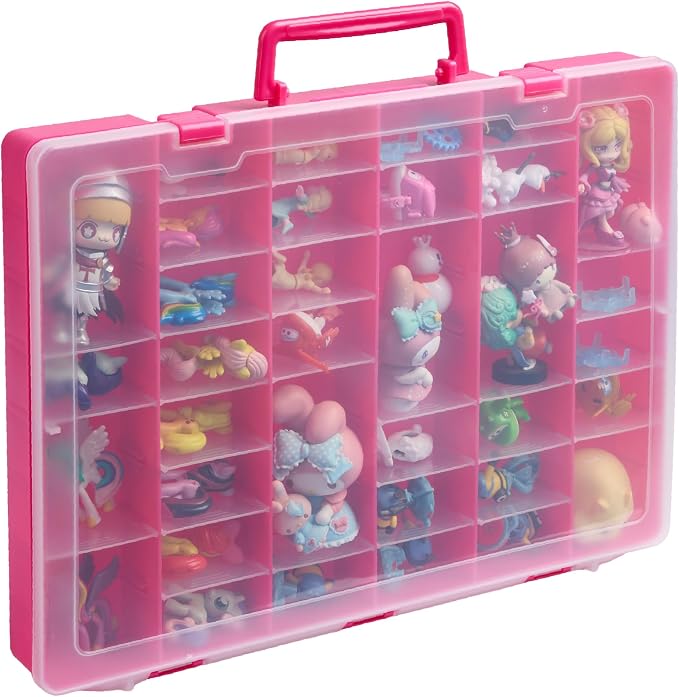 Mini Toy Organizer Box – 48 Compartment Storage Case by Aisle3Essentials
