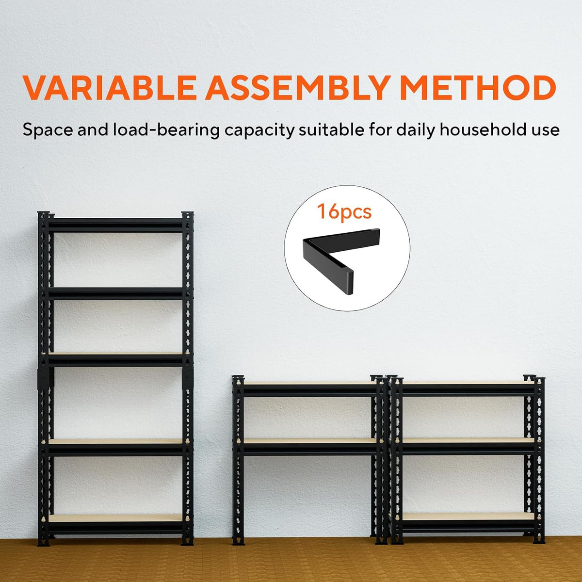 Garage Shelving 5 Tier Adjustable Metal Storage Shelves, Heavy Duty