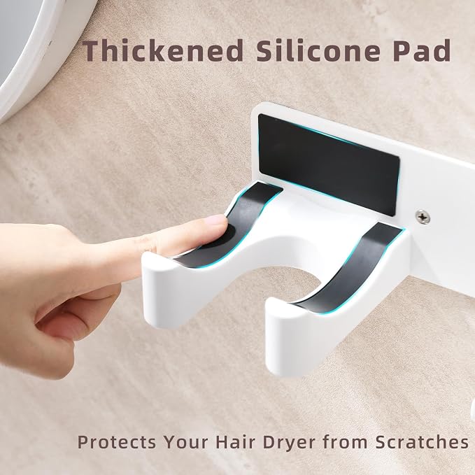 Hair Dryer Holder Wall Mounted, Blow Dryer Holder - Image 6