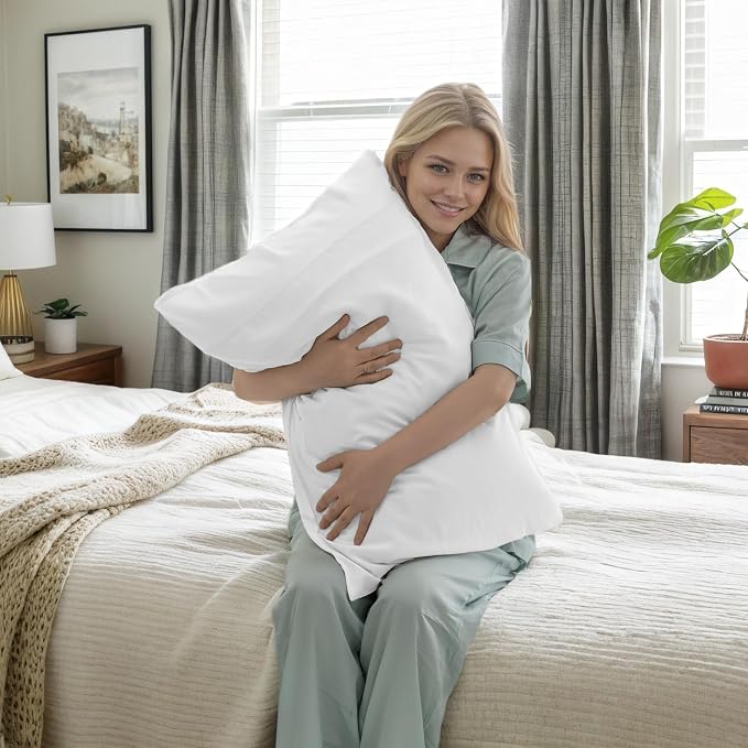 TELUS Pillow Cases King Size 2 Pack, Bamboo Rayon Cooling Pillowcases - Image 2