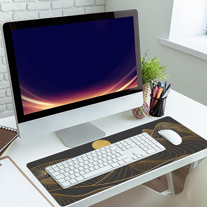 Desk Mat, Mountain Line Art Extended Gaming Mouse Pad, Large Non-Slip Rubber - Image 6