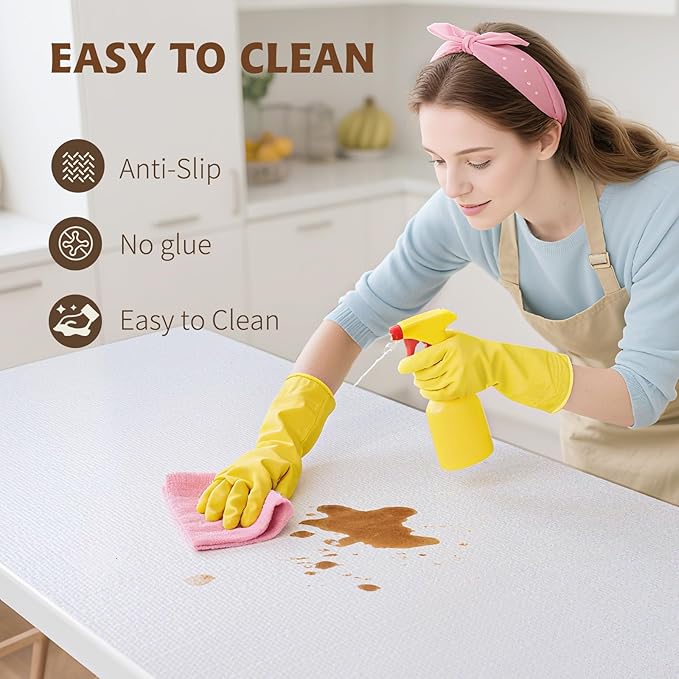 Shelf Liners for Kitchen Cabinets 12in x 39.37FT Non Adhesive Drawer Liner Pure - Image 4