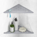 Corner Shower Shelf with Rozar Hole, Rustproof Stainless Steel Corner Shower by HBXS