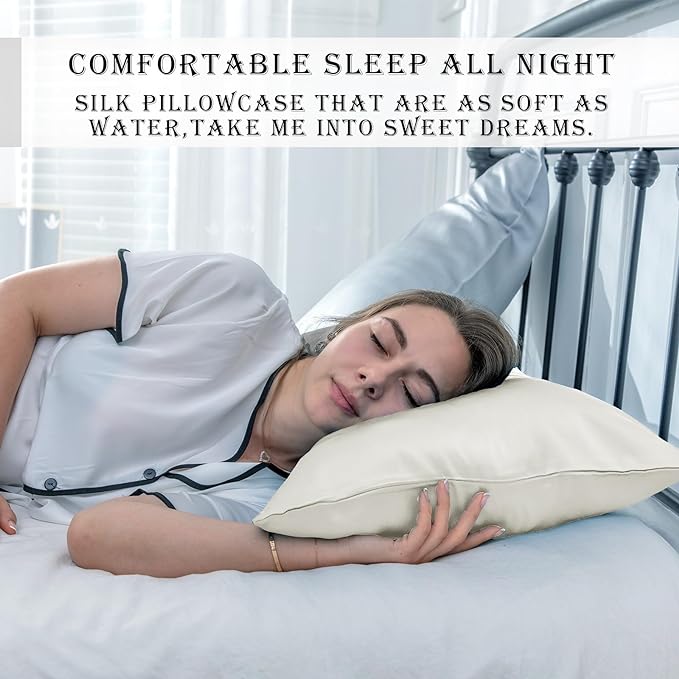 Silk Pillow Cases 2 Pack Soft Breathable and Sliky Standard Size Pillow Cases - Image 6