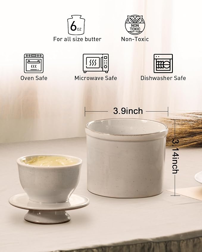 French Butter Dish, Butter Crock - Image 2