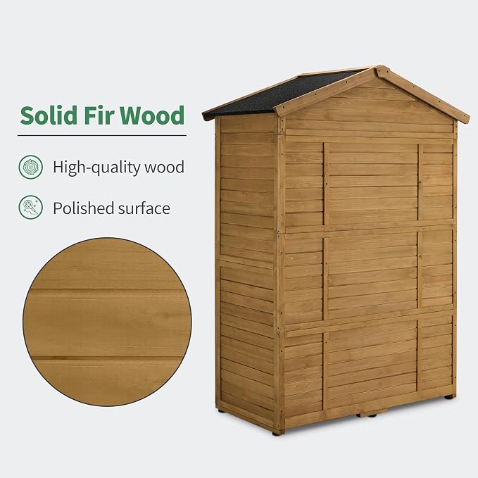 Macrout Outdoor Storage Cabinet, 78 Inches Outside Storage Shed - Image 9