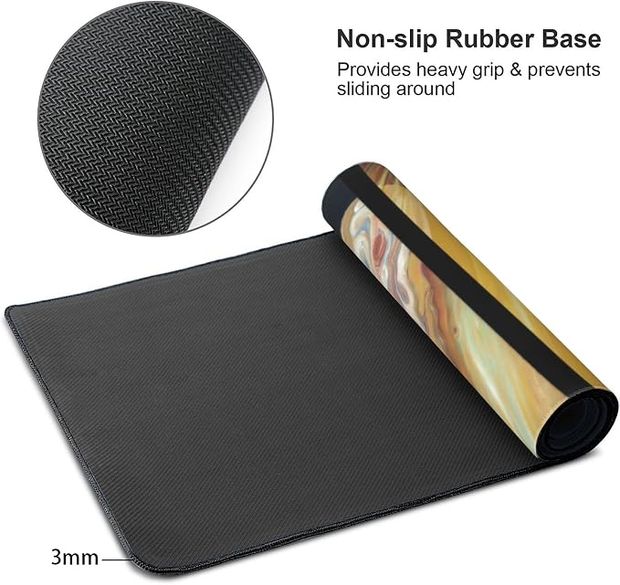 Cosmic Planet Large Mouse Pad, Vintage Aesthetic Gaming Desk Mat, XXL Keyboard - Image 4
