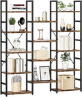 NUMENN Triple Column 5 Tier Bookshelf, Bookcase by NUMENN