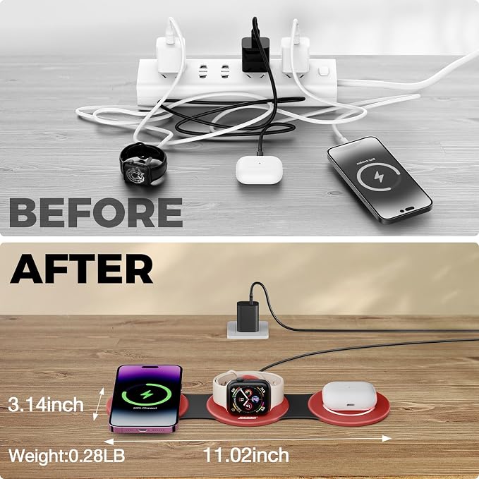 Hicober 3 in 1 Wireless Charging Station - Image 4