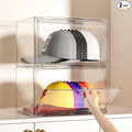 Hat Organizer Box, 2 Pack Hat Storage by ZHAIXIAONIANDIRECT