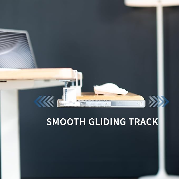 VIVO Large Clamp-on Computer Keyboard and Mouse Under Desk Slider Tray - Image 5