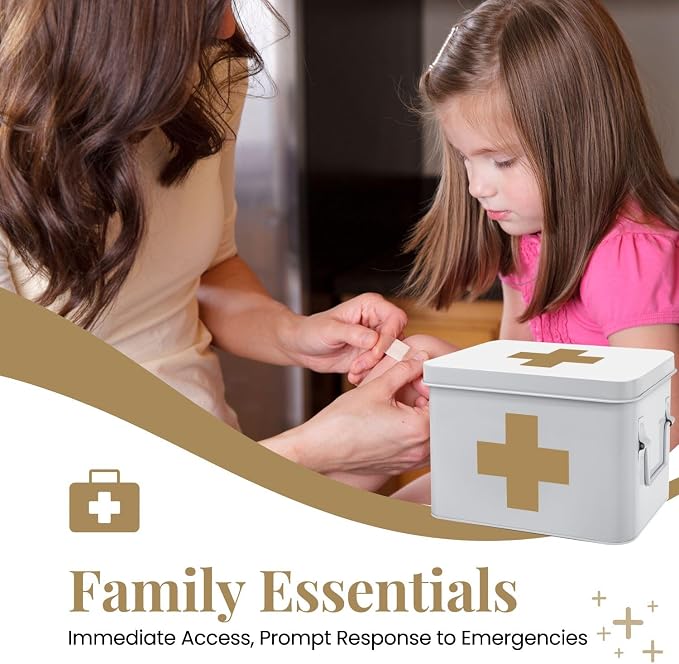 Flexzion First Aid Medicine Box Supplies Kit Organizer - Image 2