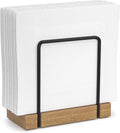 Wican Napkin Holder for Table, Acacia Iron Standing Napkin Dispenser