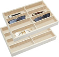 Amylove 2 Pcs Sunglass Organizer Trays Glasses Stackable Jewelry Trays Sunglass by Amylove