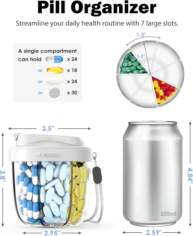 Cute Pill Organizer, Pill Dispenser - Image 3