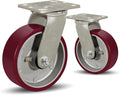 SY America 6" X 2" Casters Wheels, Heavy Duty Industrial Casters，Polyurethane by SYAmericaIndustrialCasters