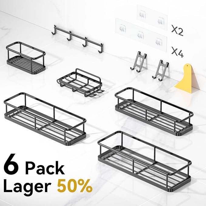 YASONIC Shower Caddy, Rustproof Shower Shelves - Image 2