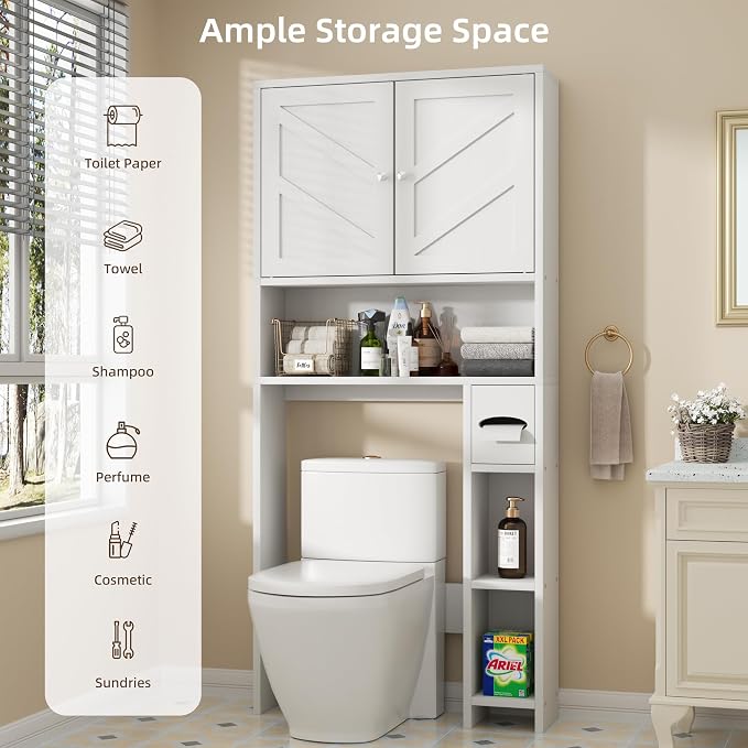Shintenchi Over The Toilet Storage Cabinet, Bathroom Storage Cabient - Image 5