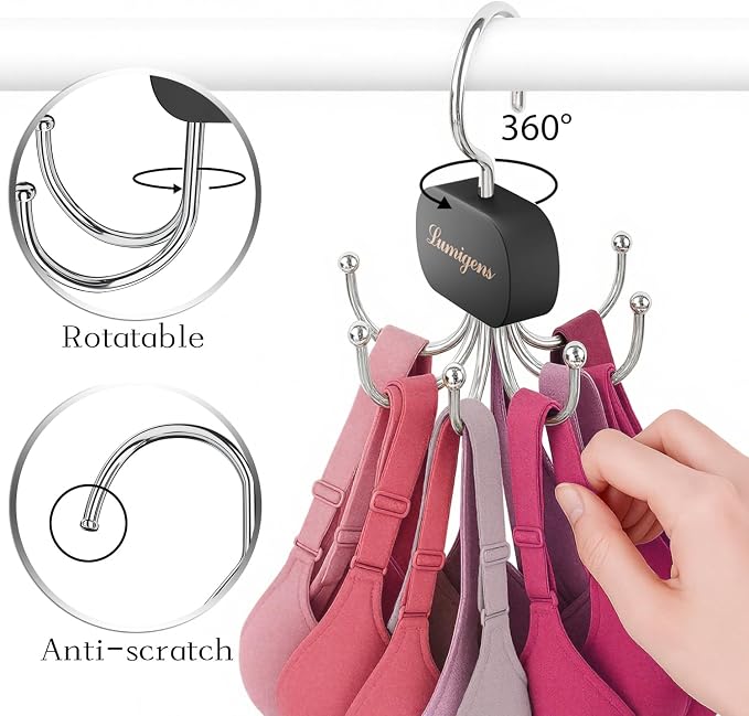 Belt Hanger, Belt Organizer for Closet, Rotatable Tie Rack, Belt Holder - Image 7