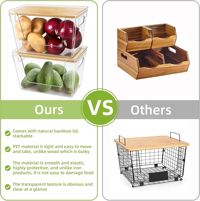 Pantry Organizers and Storage, Stackable Plastic Pantry Organizer - Image 5