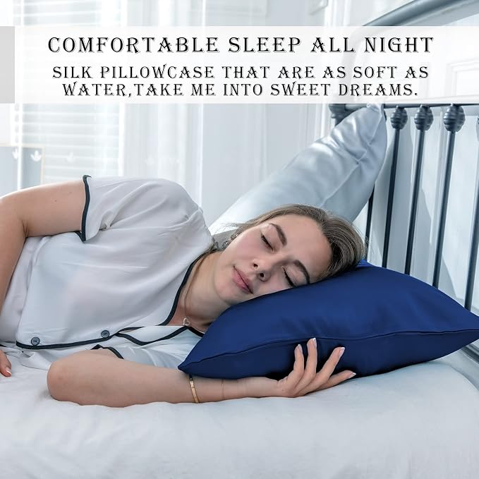 Silk Pillowcase for Hair and Skin, Breathable and Sliky 100% Queen Silk Pillow - Image 6