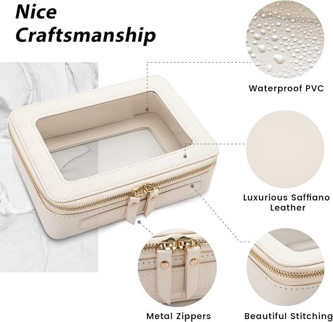 Aveniee Clear Makeup Bag Organizer Set, Portable Travel Toiletry Case - Image 6