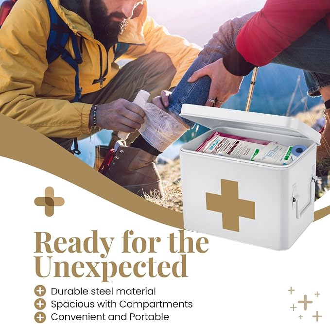 Flexzion First Aid Medicine Box Supplies Kit Organizer - Image 4